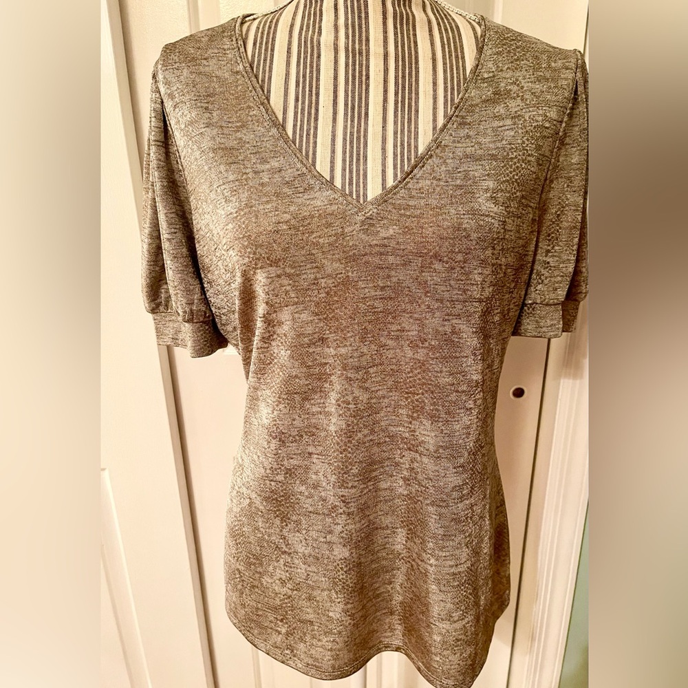 Elegant Tan Goldish Women's Top